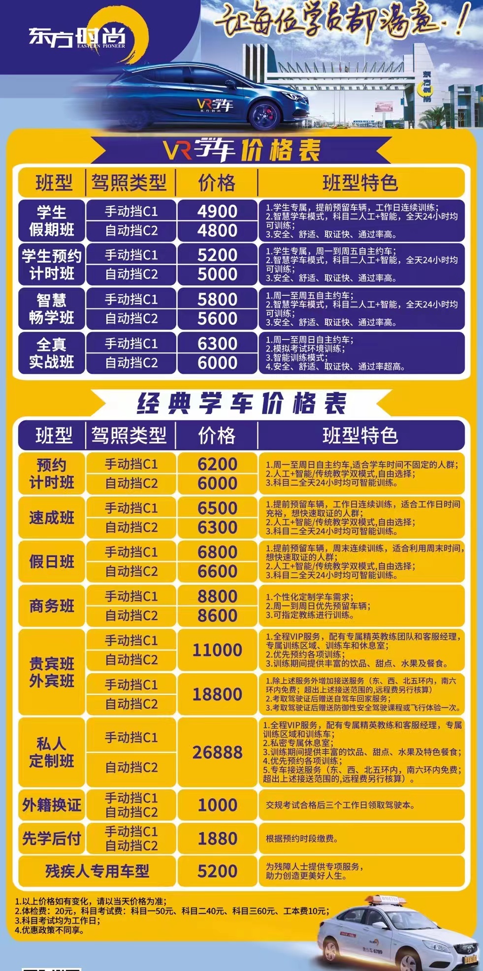 北京東方時尚駕校c1多少錢一個？ 詳細解析學(xué)車費用構(gòu)成